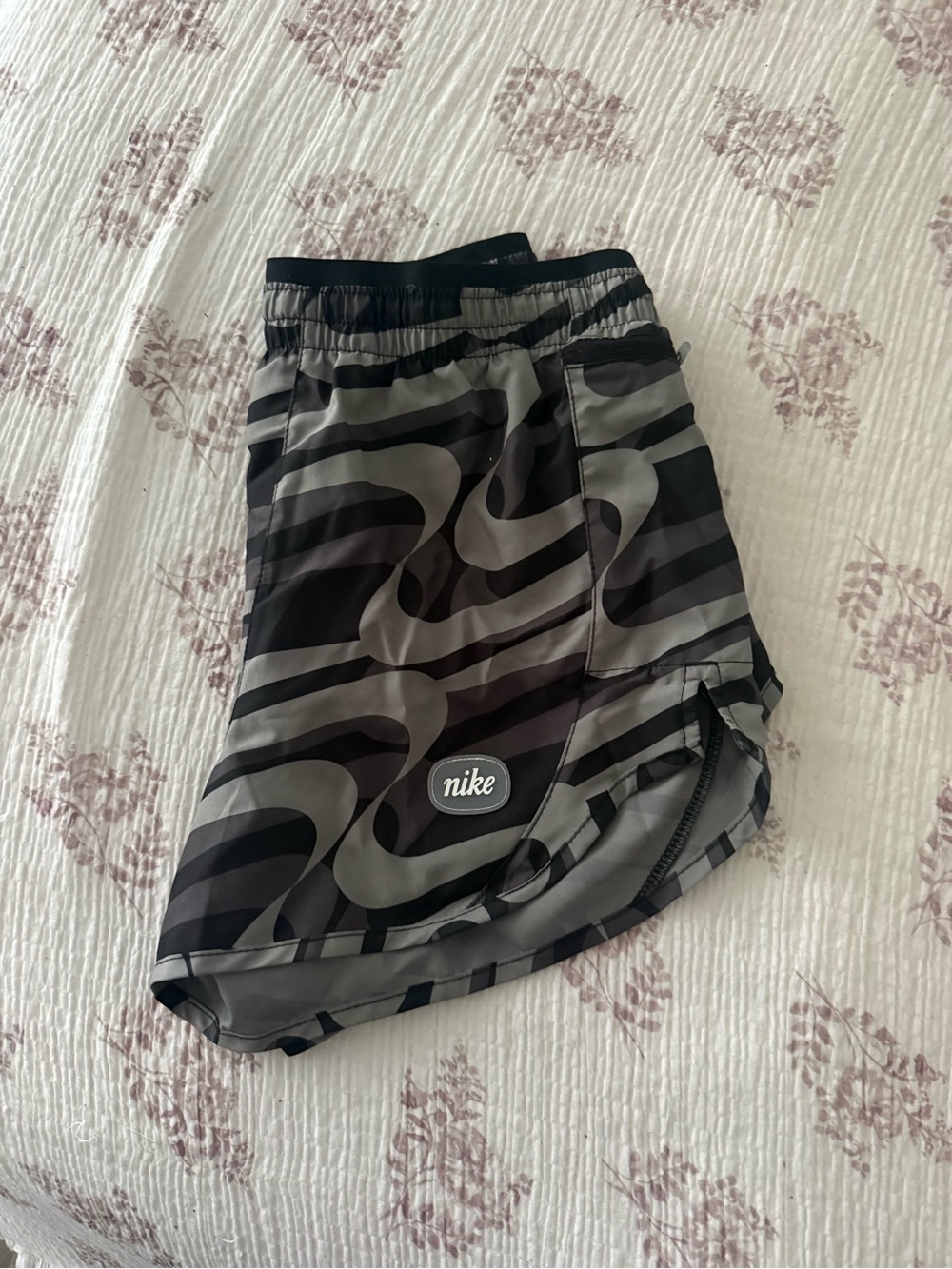 Nike Women’s Black & Gray Swirl Athletic Shorts